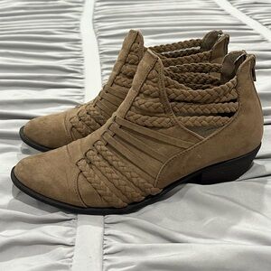 Rue21 Brown Braided Boots with Heel